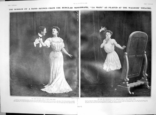 Antique old print burglar - old,
