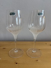 2 x J.G. DURAND CRYSTAL ~ WINE GLASSES IN EXCELLENT CONDITION w LABEL