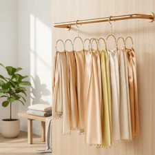 2PCS 5 Loop Design Silk Scarf