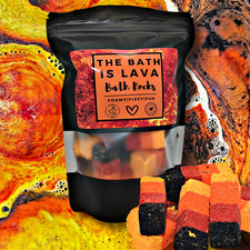 The bath is LAVA - Fizzy Bath Bomb Rocks - Volcano Gift Kids Boy Girl Gift 250g