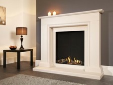 Flavel Sophia Botticelli Marble Stone Slimline Balanced Flue Gas Fire Suite