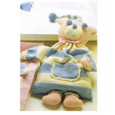 Baby Bear Pyjama Case Knitting Pattern Child's Christmas Birthday Aran 1475