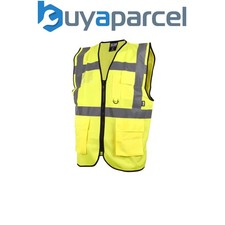 Scan SFV09 Hi-Vis Utility Vest Yellow Waistcoat - XL (48in) SCAHVUWXL