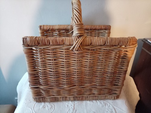 Vintage wicker log basket - vintage,