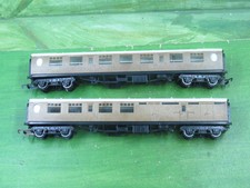 2 x Hornby LNER Thompson teak  coaches R937 Full 3rd & R938 Brake 3rd