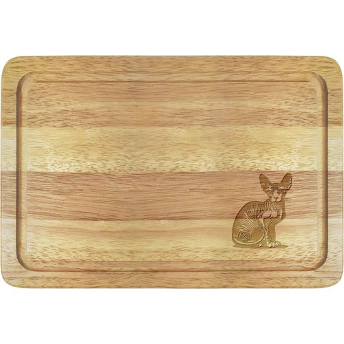 Sphynx cat sitting wooden - 'sphynx,