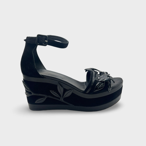 Hermès mambo suede wedges - mambo,