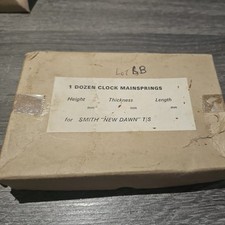 BOX OF 12 SMITH NEW DAWN T/S MAINSPRINGS NOS IN WRAPPER 