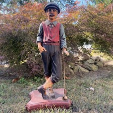 Vintage Man Golfer Statue