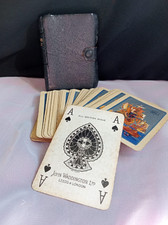 Vintage “Let Us Play” Playing Cards Leather Case Waddingtons Complete
