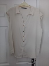 Ladies cream sleeveless top, Primark size L
