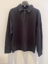 Stone Island 2022 Black Ghost Half Zip Sweatshirt