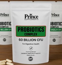 probiotics complex for gut health 60 Billion CFU vegan capsules buy 3 get 1 free