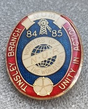 Tinsley - NUR - NUM Colliery Mining Miners Strike 1984  Badge