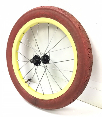 Bicycle front yellow - yellow, wheel