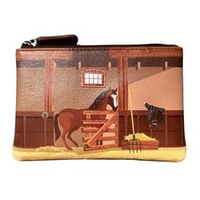 Premium Leather Horse Ladies girls Coin Purse by Mala Leather 4115 pinky 