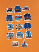 I Love Blackpool famous holiday destinations inspired handmade stickers