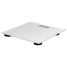Digital Bathroom Scales White Easy Read LCD Modern Slim Glass 150kg