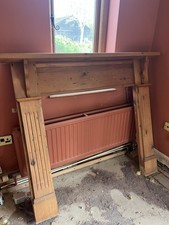 Vintage wood fireplace