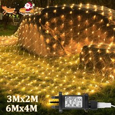 LED String Fairy Mesh Net Lights Christmas String In/Outdoor Xmas Tree 2x3M/4x6M