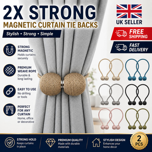 Strong magnetic curtain tie - magnetic,