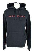 JACK WILLS Black Hoodie size Uk 10 Womens Pullover Outdoors Outerwear Sportswear