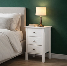 Tall White Bedside Table 3