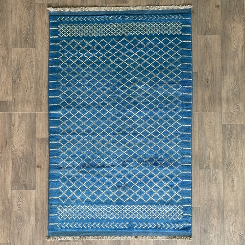 Blue moroccan berber rug - berber,