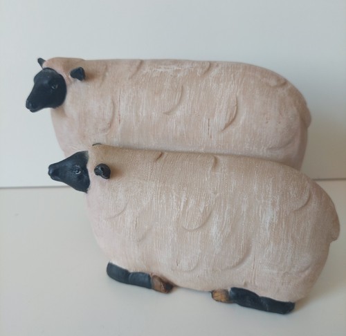 Rustic sheep ornament resin - sheep,