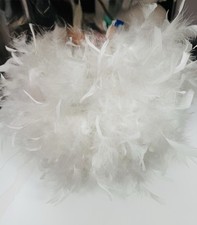 White Feather Lampshade Modern Ceiling & Floor Light for Cozy Living