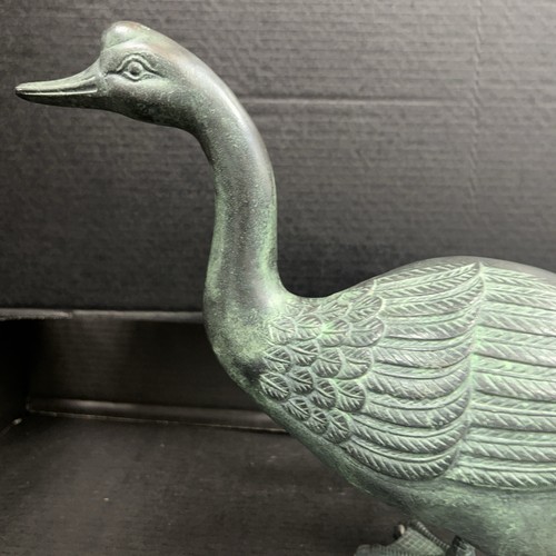 Goose bronze garden - garden, sculpture
