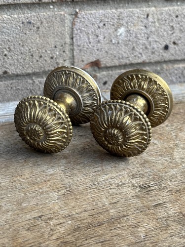 Antique brass door knobs oval - brass,
