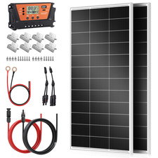 200W 400W Watt 12V Volt Mono Solar Panel Kit RV Caravan Shed Battery Charger UK