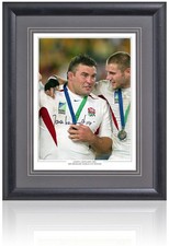 Jason Leonard Signed Photo England 2003 Rugby World Cup Winner 23x19" Framed COA