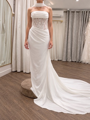 Ivory strapless lace corset - ivory,