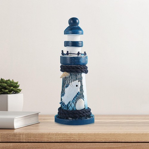 Wood lighthouse statue - wood,