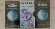Blank Recordable VHS 3 Hour Video Cassette Tapes Bundle x 3 PAL New & Sealed