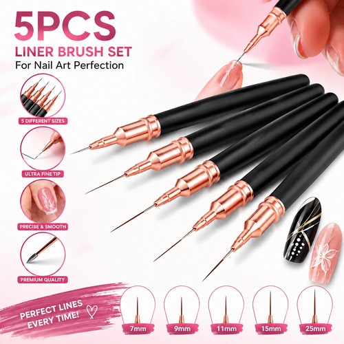 Pcs liner brush fine nail - liner,