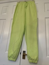 Adidas Ladies Tracksuit Bottoms UK6 Neon Green