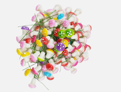 60pcs mini mushroom garden - mushroom,