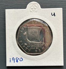 1980 IOM 50p coin VIKING SHIP UNC