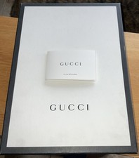 GUCCI Black/White Empty Shoe Box ,tissue Paper & product leaflet-Genuine