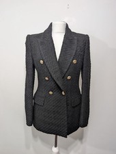 Zara Tweed Black Jacket Double