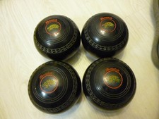 Henselite Bowls Classic Deluxe  Size 4H Black Set of 4