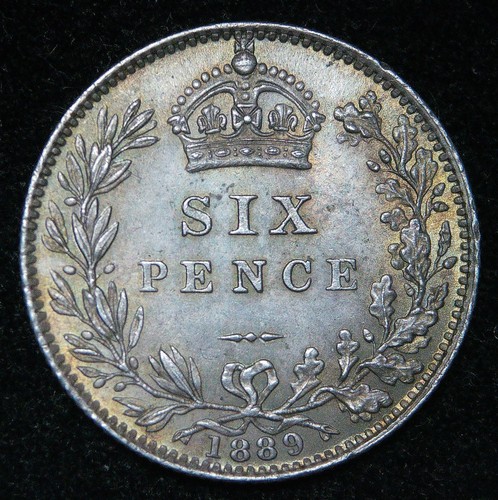 1889 victoria sixpence - 1889,