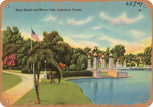 Metal sign florida postcard - sign,