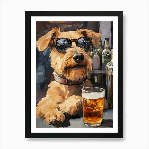 Sophisticated terrier art - sophisticated,