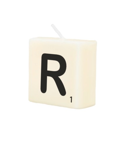 Letter candle - letter, r