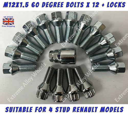 Alloy wheel bolts locks fits - alloy,