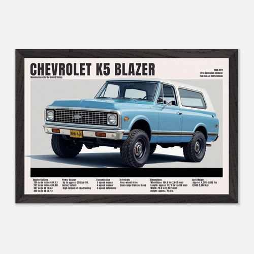 1969 1972 blazer poster - k5,